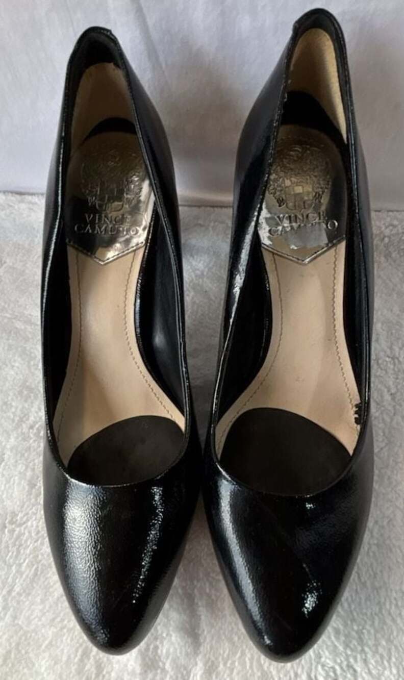 Vince Camuto Black Patent Leather Pumps Heels
